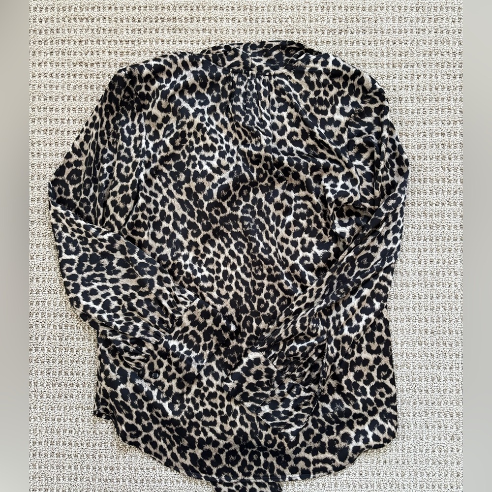 Liverpool Leopard Print Tie Neck Blouse XS - Picture 4 of 4